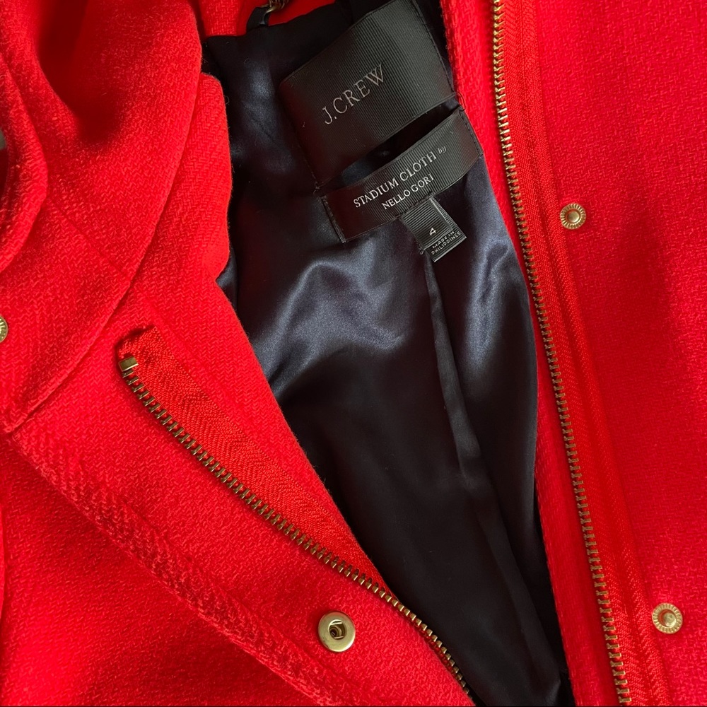 🛑 SOLD🛑J.Crew Chateau Parka Coat Red sz4 - Picture 9 of 15